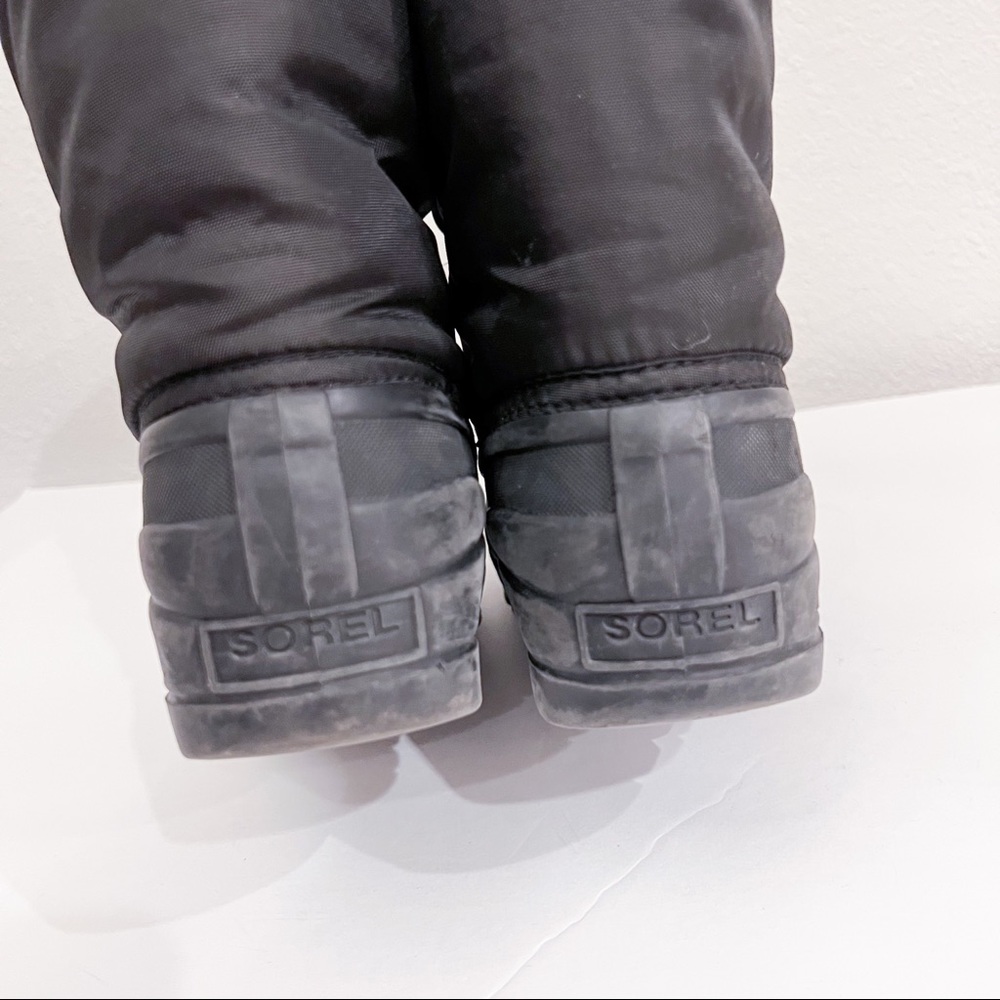 Sorel Cub Winter Insulated Rubber Sole Black Snow Boots Y7 W8.5 - Picture 8 of 16